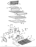 Section Diagram and Parts List for TBX19ZKBR  General Electric Refrigerator