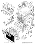 Section Diagram and Parts List for JB391G*K1  General Electric Range