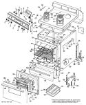 Section Diagram and Parts List for JBC26*J3  General Electric Range