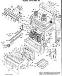 Section Diagram and Parts List for JBP26*K2  General Electric Range
