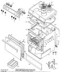Section Diagram and Parts List for JSS01*J3  General Electric Range