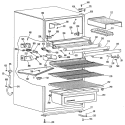 Section Diagram and Parts List for TB13SKBRAD  General Electric Refrigerator