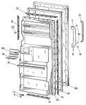Part Location Diagram of WR78X8027 GE DOOR FOAM ASM.RH (AD)
