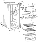 Section Diagram and Parts List for TA14SKBLWH  General Electric Refrigerator