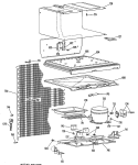 Section Diagram and Parts List for TB15SKBRAD  General Electric Refrigerator