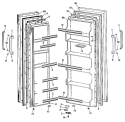 Section Diagram and Parts List for TFX19LKD  General Electric Refrigerator