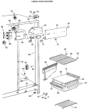 FRESH FOOD SECTION Diagram and Parts List for TFX19LKD  General Electric Refrigerator