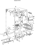 FREEZER SECTION Diagram and Parts List for TFX20KKC  General Electric Refrigerator