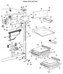 FRESH FOOD SECTION Diagram and Parts List for TFX20KKC  General Electric Refrigerator