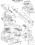FREEZER SECTION Diagram and Parts List for TFX20RKD  General Electric Refrigerator