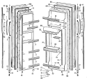 Section Diagram and Parts List for TFX22KKD  General Electric Refrigerator
