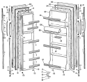 Section Diagram and Parts List for TFX22ZKC  General Electric Refrigerator