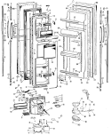 Section Diagram and Parts List for TFX22RKD  General Electric Refrigerator