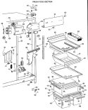 FRESH FOOD SECTION Diagram and Parts List for TFX22RKD  General Electric Refrigerator