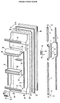 Section Diagram and Parts List for TFX24EKD  General Electric Refrigerator