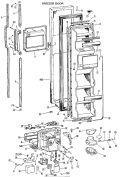 FREEZER DOOR Diagram and Parts List for TFX24EKD  General Electric Refrigerator