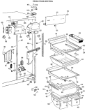 FRESH FOOD SECTION Diagram and Parts List for TFX24EKD  General Electric Refrigerator