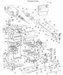 FREEZER SECTION Diagram and Parts List for TFX24FKC  General Electric Refrigerator