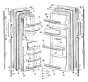 Section Diagram and Parts List for TFX24ZKC  General Electric Refrigerator