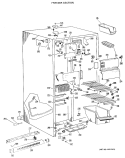 FREEZER SECTION Diagram and Parts List for TFX24ZKC  General Electric Refrigerator