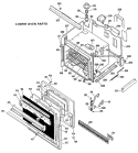 LOWER OVEN PARTS Diagram and Parts List for JKP27G*J4  General Electric Wall Oven