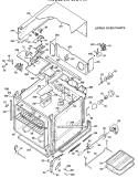 UPPER OVEN PARTS Diagram and Parts List for JKP38G*J5  General Electric Wall Oven