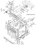 LOWER OVEN PARTS Diagram and Parts List for JKP38G*J5  General Electric Wall Oven