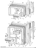 Section Diagram and Parts List for TBX19ZKER  General Electric Refrigerator