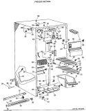 FREEZER SECTION Diagram and Parts List for TFX20KLG  General Electric Refrigerator