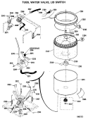 Part Location Diagram of WH02X1004 GE 54287