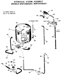 HYDRAULIC SYSTEM ASSEMBLY Diagram and Parts List for WWT2450GAV  General Electric Washer