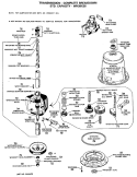 TRANSMISSION - COMPLETE BREAKDOWN Diagram and Parts List for WWT2450GAV  General Electric Washer