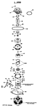 2 - SPEED Diagram and Parts List for WWT2450GAV  General Electric Washer
