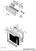 Section Diagram and Parts List for JRP03G*J5  General Electric Wall Oven