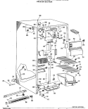 FREEZER SECTION Diagram and Parts List for TFX22ZLC  General Electric Refrigerator