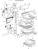 FRESH FOOD SECTION Diagram and Parts List for TFX22ZLC  General Electric Refrigerator