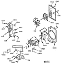 Section Diagram and Parts List for JE63T01  General Electric Microwave
