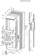 FRESH FOOD DOOR Diagram and Parts List for TFX27RLG  General Electric Refrigerator