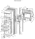 FRESH FOOD DOOR Diagram and Parts List for TFX24FLB  General Electric Refrigerator