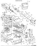 FREEZER SECTION Diagram and Parts List for TFX24FLB  General Electric Refrigerator