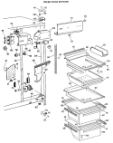 FRESH FOOD SECTION Diagram and Parts List for TFX24FLB  General Electric Refrigerator