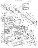 FREEZER SECTION Diagram and Parts List for TFX24RLG  General Electric Refrigerator