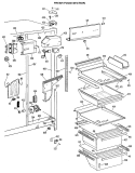 FRESH FOOD SECTION Diagram and Parts List for TFX24RLG  General Electric Refrigerator