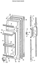 FRESH FOOD DOOR Diagram and Parts List for TFX24ELB  General Electric Refrigerator