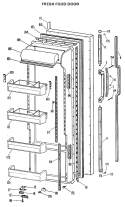 FRESH FOOD DOOR Diagram and Parts List for TFX24VLG  General Electric Refrigerator