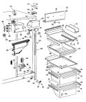 FRESH FOOD SECTION Diagram and Parts List for TFX24ZLB  General Electric Refrigerator
