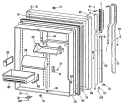 Section Diagram and Parts List for TBX22RLJRAD  General Electric Refrigerator