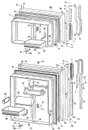 Part Location Diagram of WR77X0497 GE FRZ INN Door
