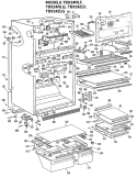 Section Diagram and Parts List for TBX24ZLFRAD  General Electric Refrigerator