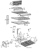 Section Diagram and Parts List for TBX24ZLFRAD  General Electric Refrigerator
